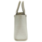 Prada Symbol Stitch 2-Way Shoulder Bag White Leather Gold — view 3