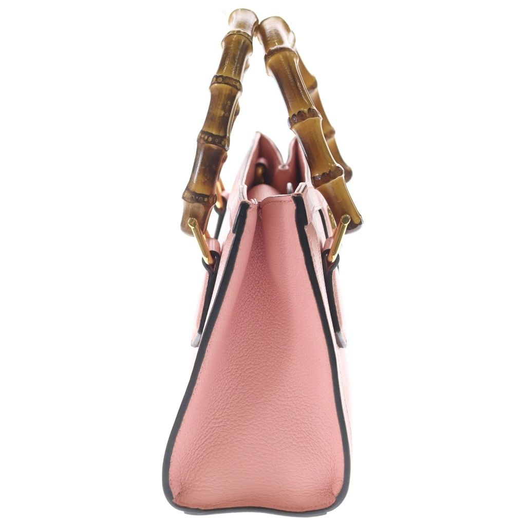 Gucci Bambu Diana 2-Way Shoulder Bag Pink Leather Gold — view 3