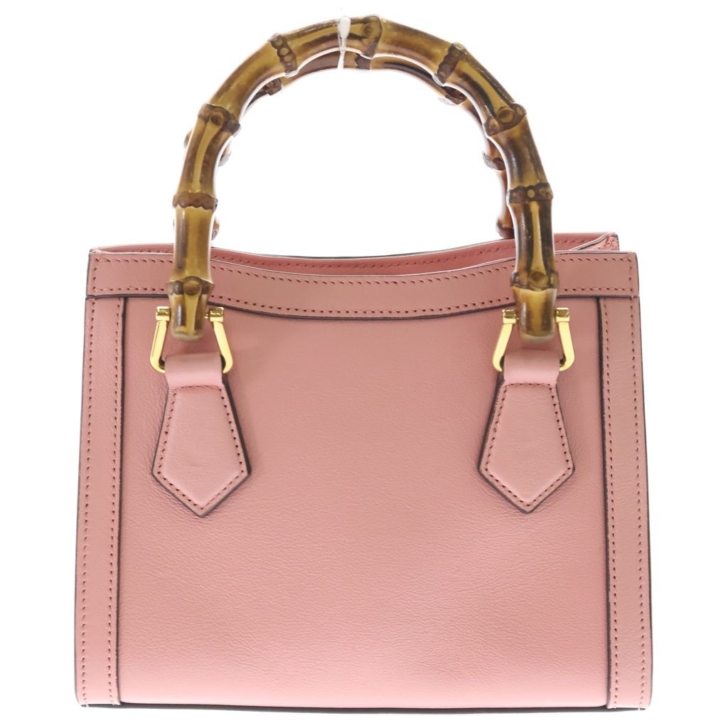 Gucci Bambu Diana 2-Way Shoulder Bag Pink Leather Gold — view 2