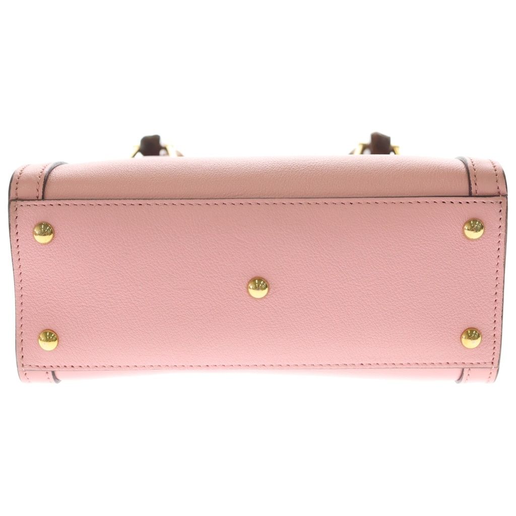 Gucci Bambu Diana 2-Way Shoulder Bag Pink Leather Gold — view 4
