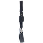 Prada Saffiano Shoulder Bag Black Leather Silver — view 3