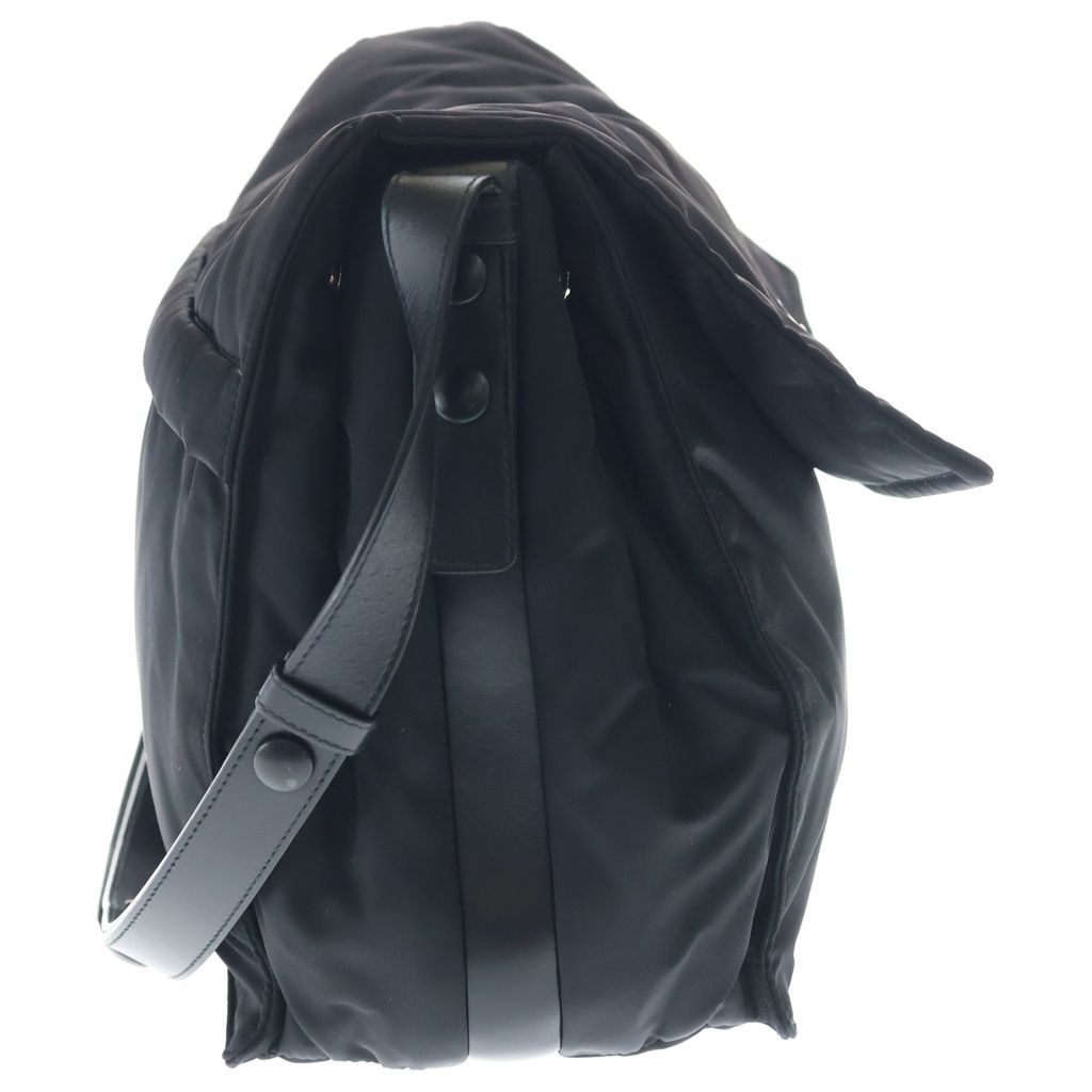 Prada Re-Nylon Large Padded Leather Nylon Shoulder Bag Black — view 3