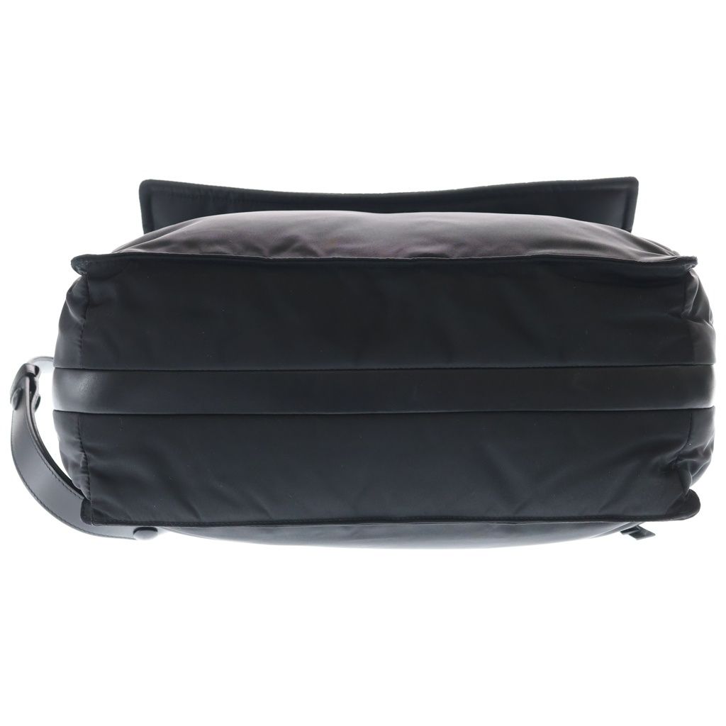 Prada Re-Nylon Large Padded Leather Nylon Shoulder Bag Black — view 4