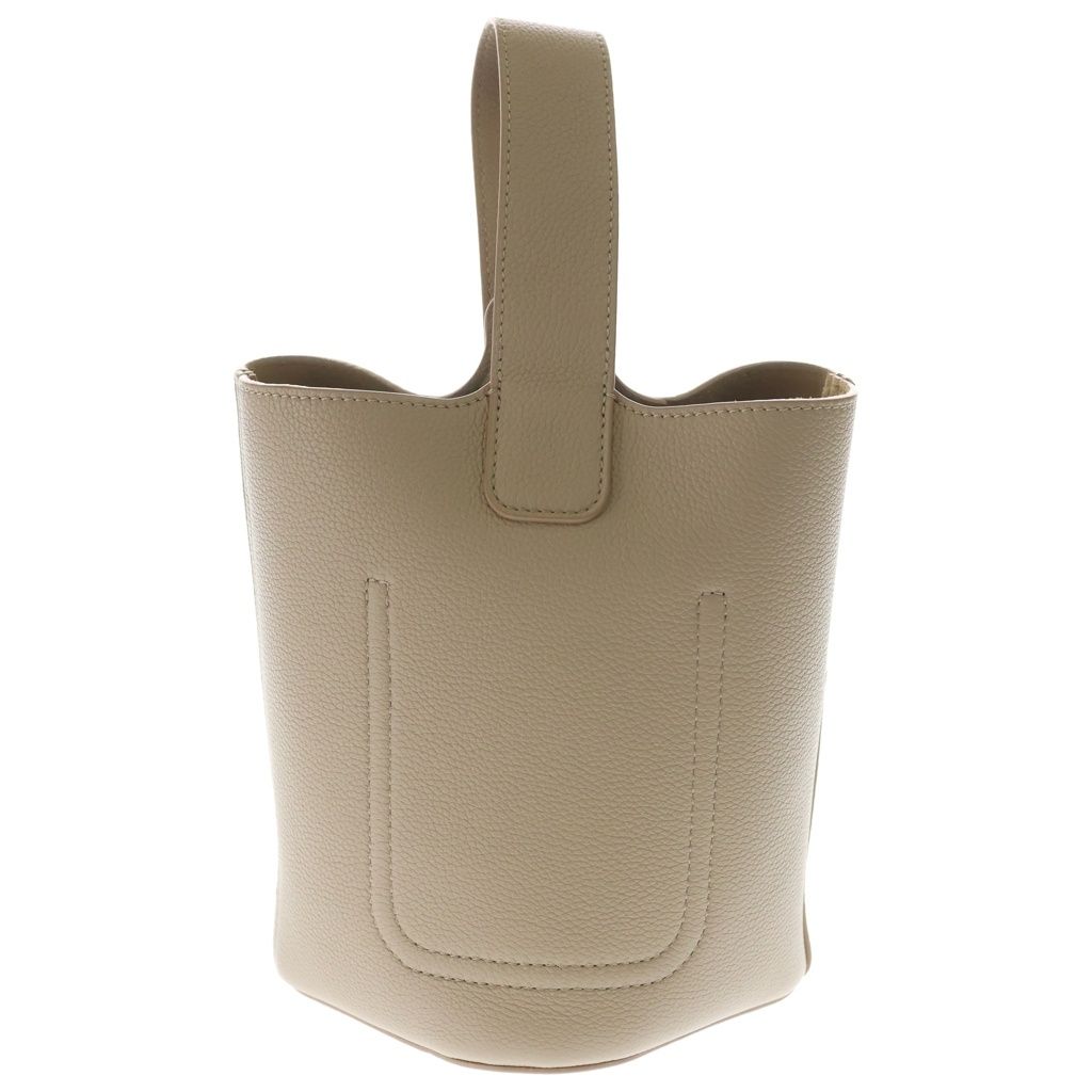Loewe Pebble Bucket Bag Mini Beige Soft Gray Necklace Leather — view 2