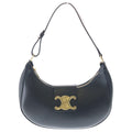 Celine Ava Triomphe Shoulder Bag Gold Black