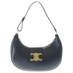 Celine Ava Triomphe Shoulder Bag Gold Black