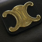 Celine Ava Triomphe Shoulder Bag Gold Black — view 6