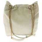 Saint Laurent Paris Jamie Cassandra Logo Lambskin Leather Chain Tote Gold Ivory — view 2