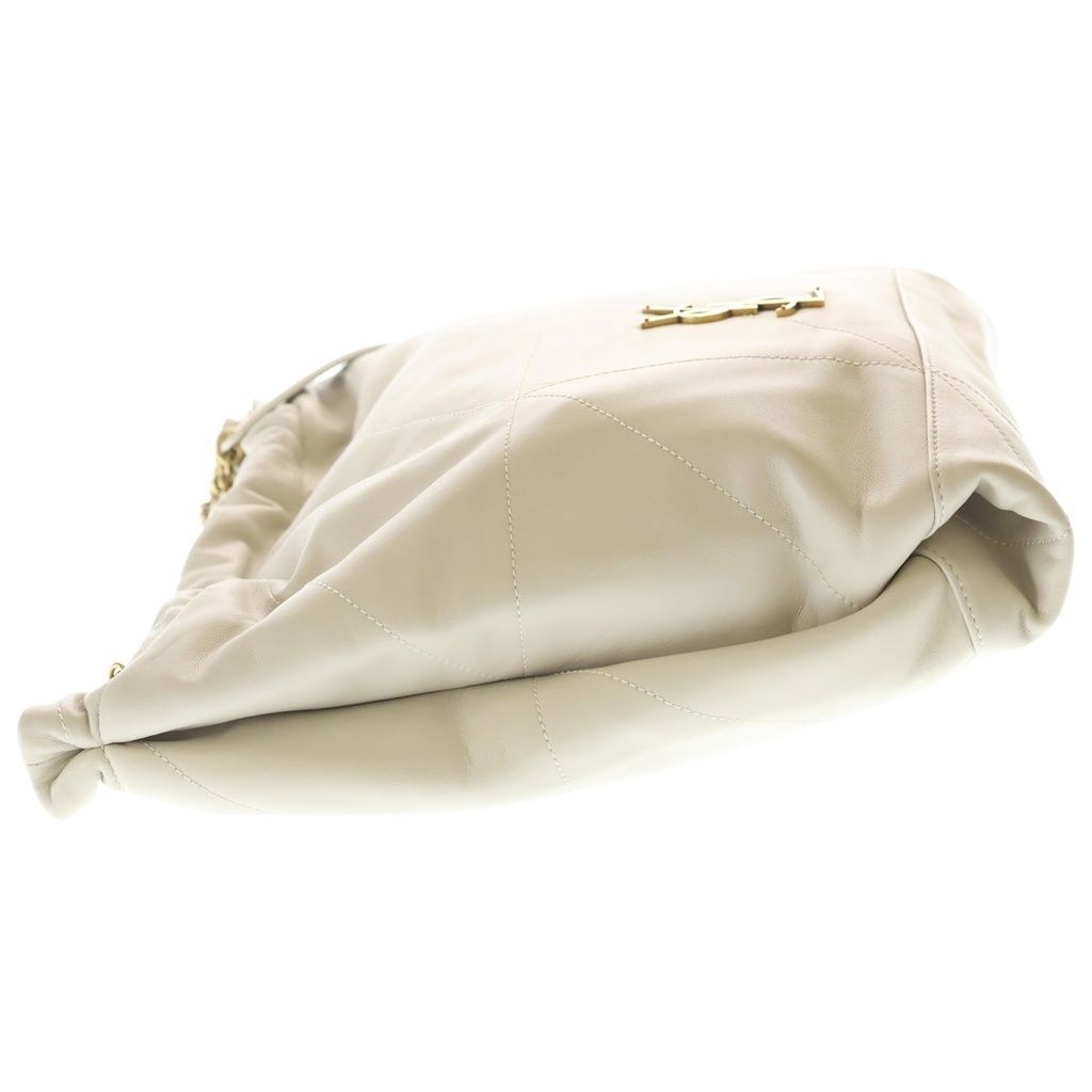Saint Laurent Paris Jamie Cassandra Logo Lambskin Leather Chain Tote Gold Ivory — view 3