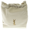 Saint Laurent Paris Jamie Cassandra Logo Lambskin Leather Chain Tote Gold Ivory