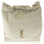 Saint Laurent Paris Jamie Cassandra Logo Lambskin Leather Chain Tote Gold Ivory