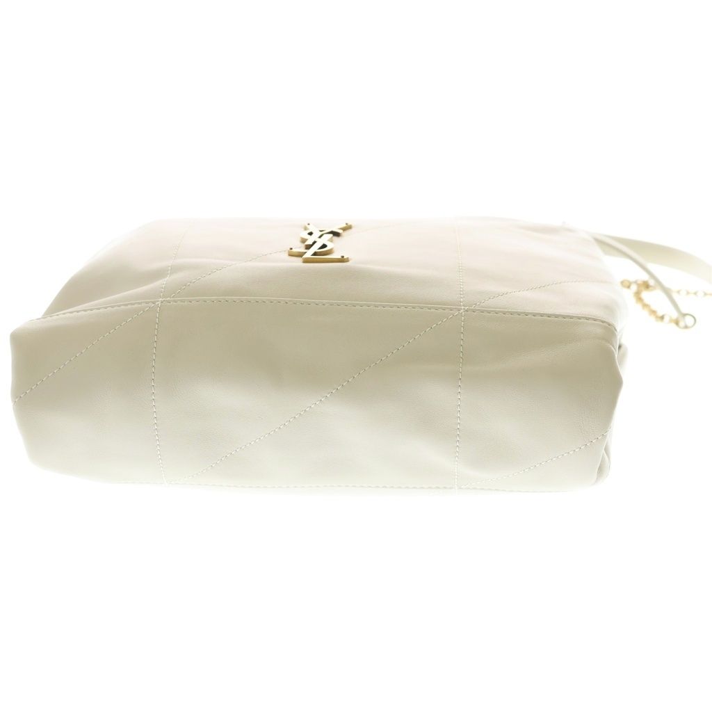 Saint Laurent Paris Jamie Cassandra Logo Lambskin Leather Chain Tote Gold Ivory — view 4