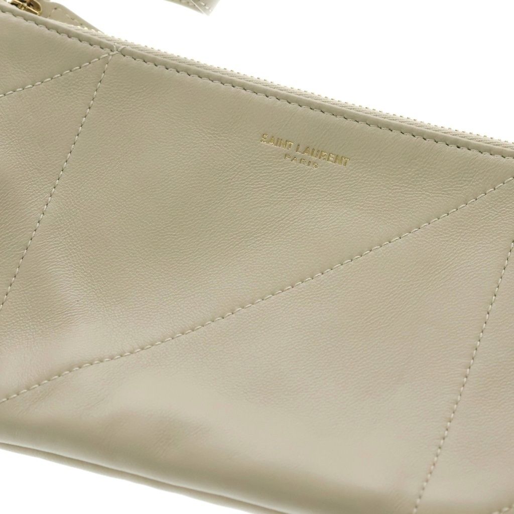 Saint Laurent Paris Jamie Cassandra Logo Lambskin Leather Chain Tote Gold Ivory — view 6