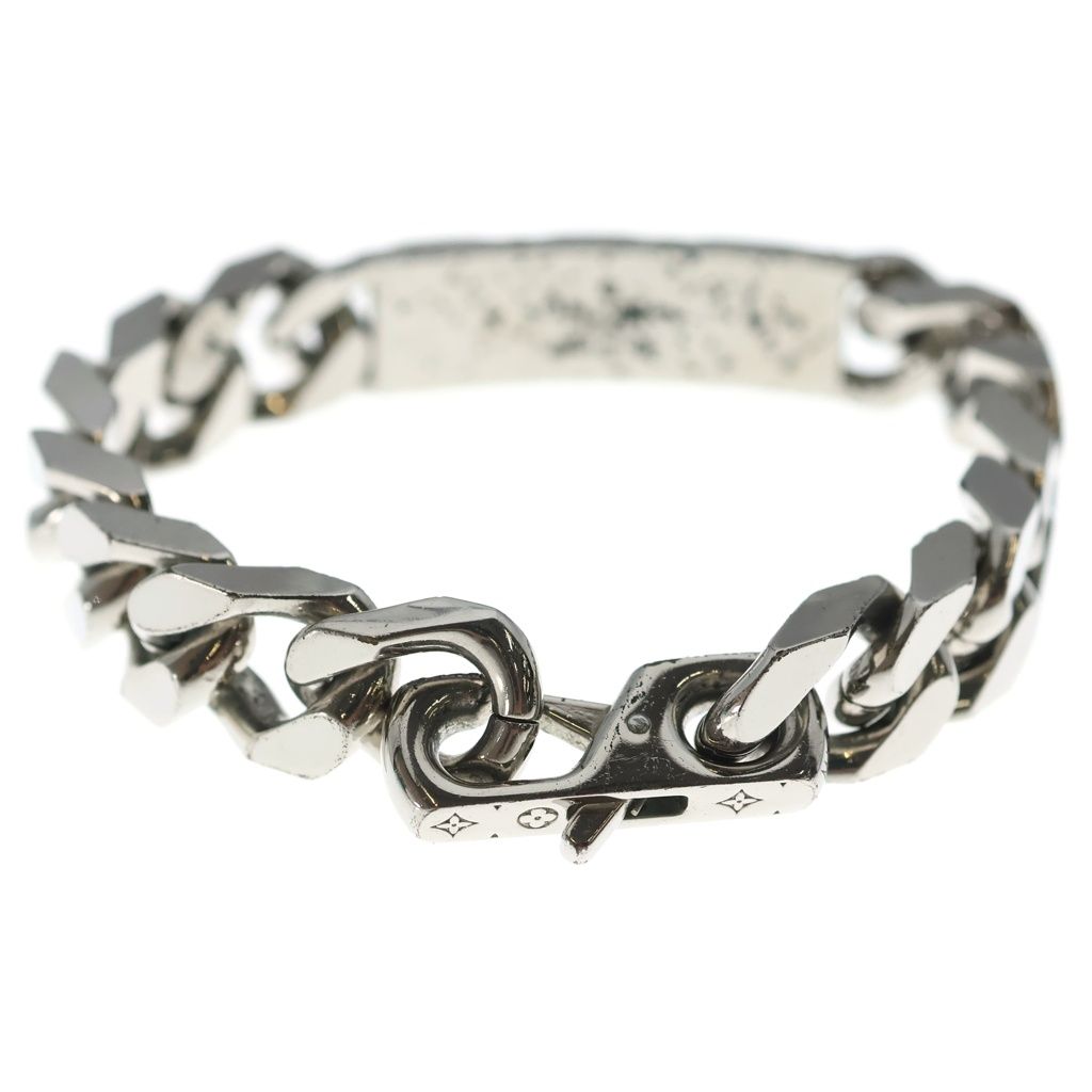 Louis Vuitton Monogram Chain Bracelet Silver Metal — view 2