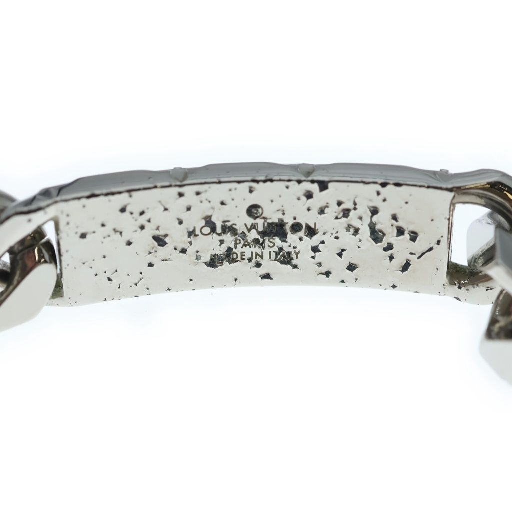 Louis Vuitton Monogram Chain Bracelet Silver Metal — view 5