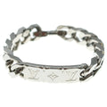 Louis Vuitton Monogram Chain Bracelet Silver Metal