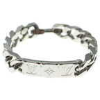 Louis Vuitton Monogram Chain Bracelet Silver Metal