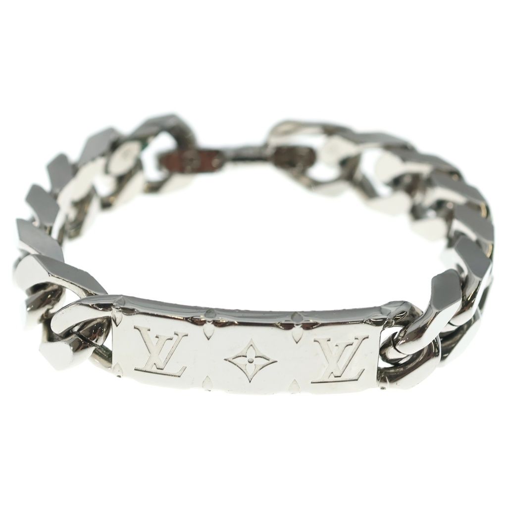 Louis Vuitton Monogram Chain Bracelet Silver Metal
