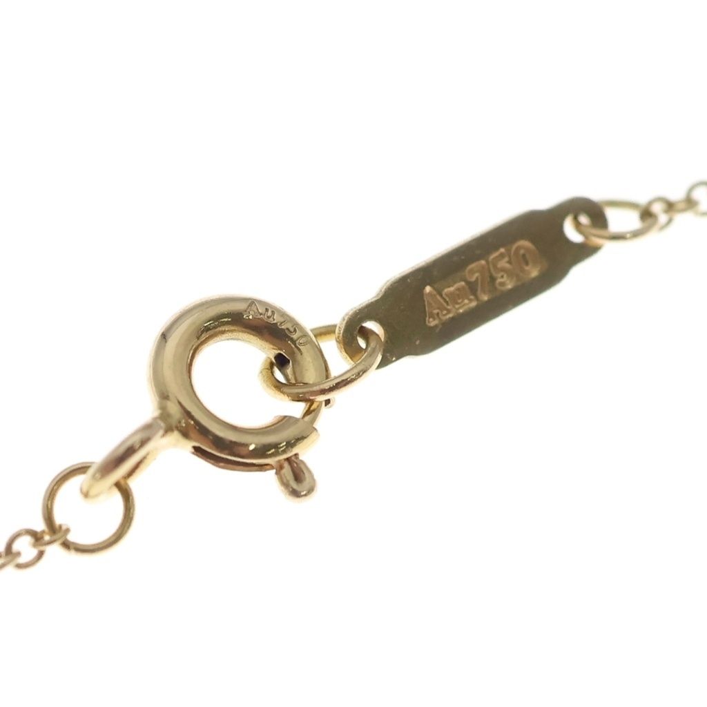 Tiffany & Co T Smile Small Diamond Pendant Chain Gold — view 4