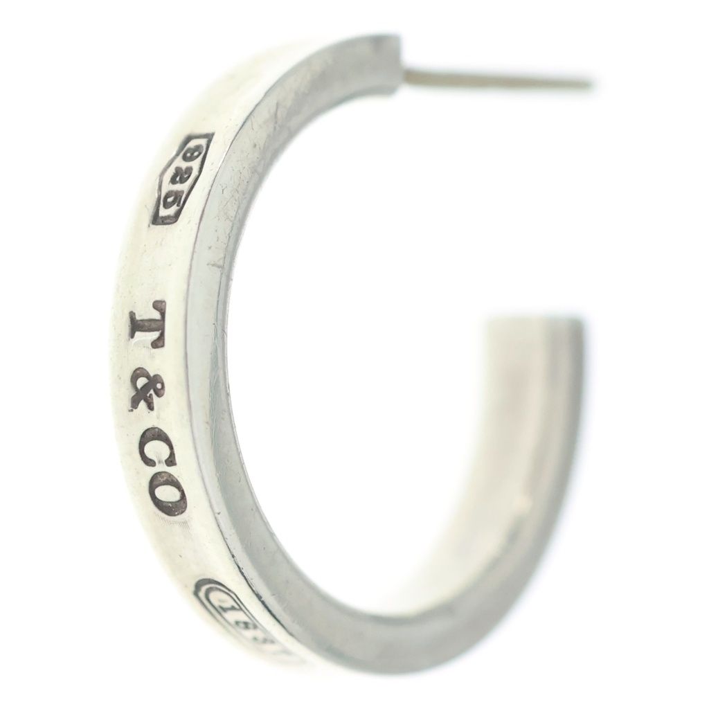 Tiffany & Co Logo Hoop Earrings Silver