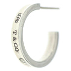 Tiffany & Co Logo Hoop Earrings Silver