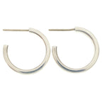 Tiffany & Co Logo Hoop Earrings Silver — view 4