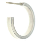 Tiffany & Co Logo Hoop Earrings Silver — view 2