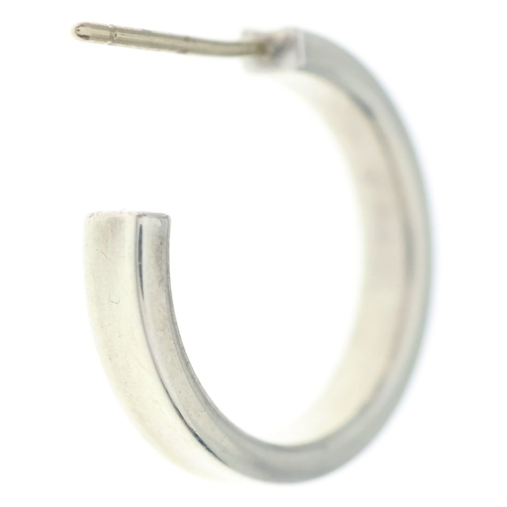 Tiffany & Co Logo Hoop Earrings Silver — view 2