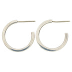 Tiffany & Co Logo Hoop Earrings Silver — view 3