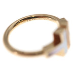 Tiffany & Co T Wire Ring Mother of Pearl Diamond Pink Gold PG 18k — view 5