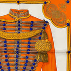 Hermes Brandebourgs Scarf Silk Orange — view 3