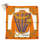 Hermes Brandebourgs Scarf Silk Orange
