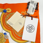 Hermes Brandebourgs Scarf Silk Orange — view 6