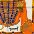 Hermes Brandebourgs Scarf Silk Orange — view 5