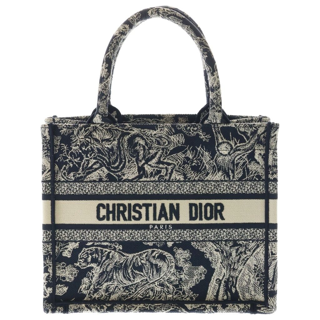 Dior Book Tote Small Toile de Jouy Embroidery Mini Bag Navy