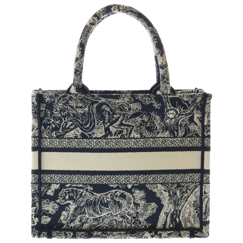 Dior Book Tote Small Toile de Jouy Embroidery Mini Bag Navy — view 2