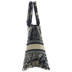Dior Book Tote Small Toile de Jouy Embroidery Mini Bag Navy — view 3