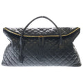 Saint Laurent Paris ES Giant Boston Bag 2-Way Black Leather Gold