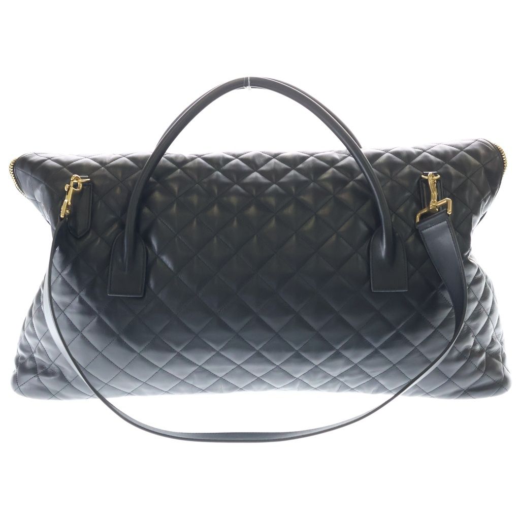 Saint Laurent Paris ES Giant Boston Bag 2-Way Black Leather Gold — view 2