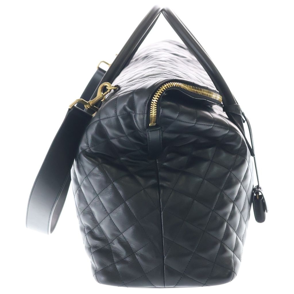 Saint Laurent Paris ES Giant Boston Bag 2-Way Black Leather Gold — view 3