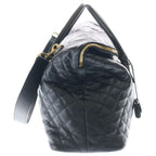 Saint Laurent Paris ES Giant Boston Bag 2-Way Black Leather Gold — view 3