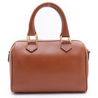 Celine Small Boston Bag Brown Leather Gold — view 2