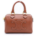 Celine Small Boston Bag Brown Leather Gold
