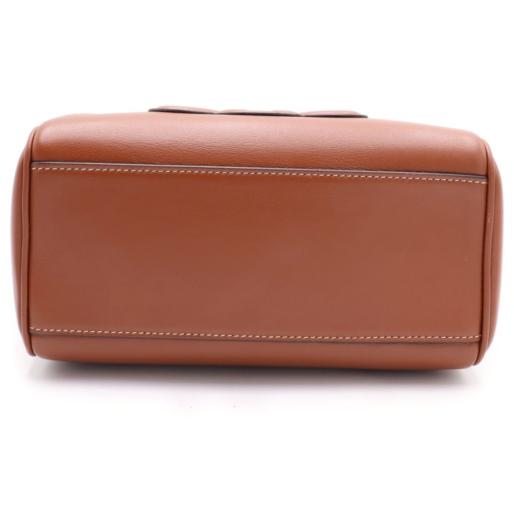 Celine Small Boston Bag Brown Leather Gold — view 4