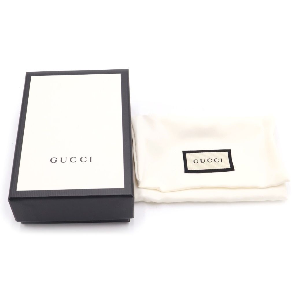 Gucci Guccissima Coin Case Pouch Black Leather Gold — view 6