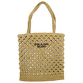 Prada Raffia Tote Khaki