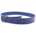 Louis Vuitton Ceinture LV Initial Monogram Lambskin Belt Navy