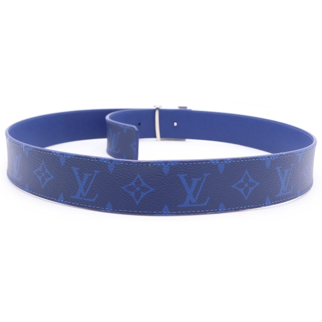 Louis Vuitton Ceinture LV Initial Monogram Lambskin Belt Navy — view 2