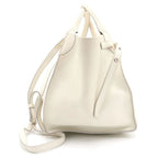 Celine Big Shoulder Bag White Leather Silver — view 3