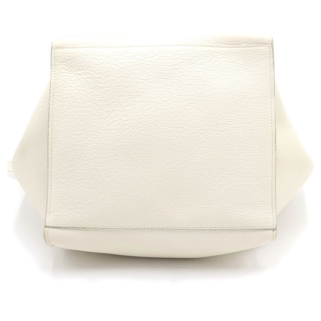 Celine Big Shoulder Bag White Leather Silver — view 4